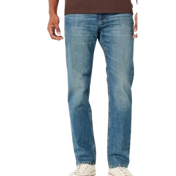 Hollister Epic Flex Men Straight Leg Jeans 34 Blue Casual Western Denim Gorpcore - Picture 3 of 14